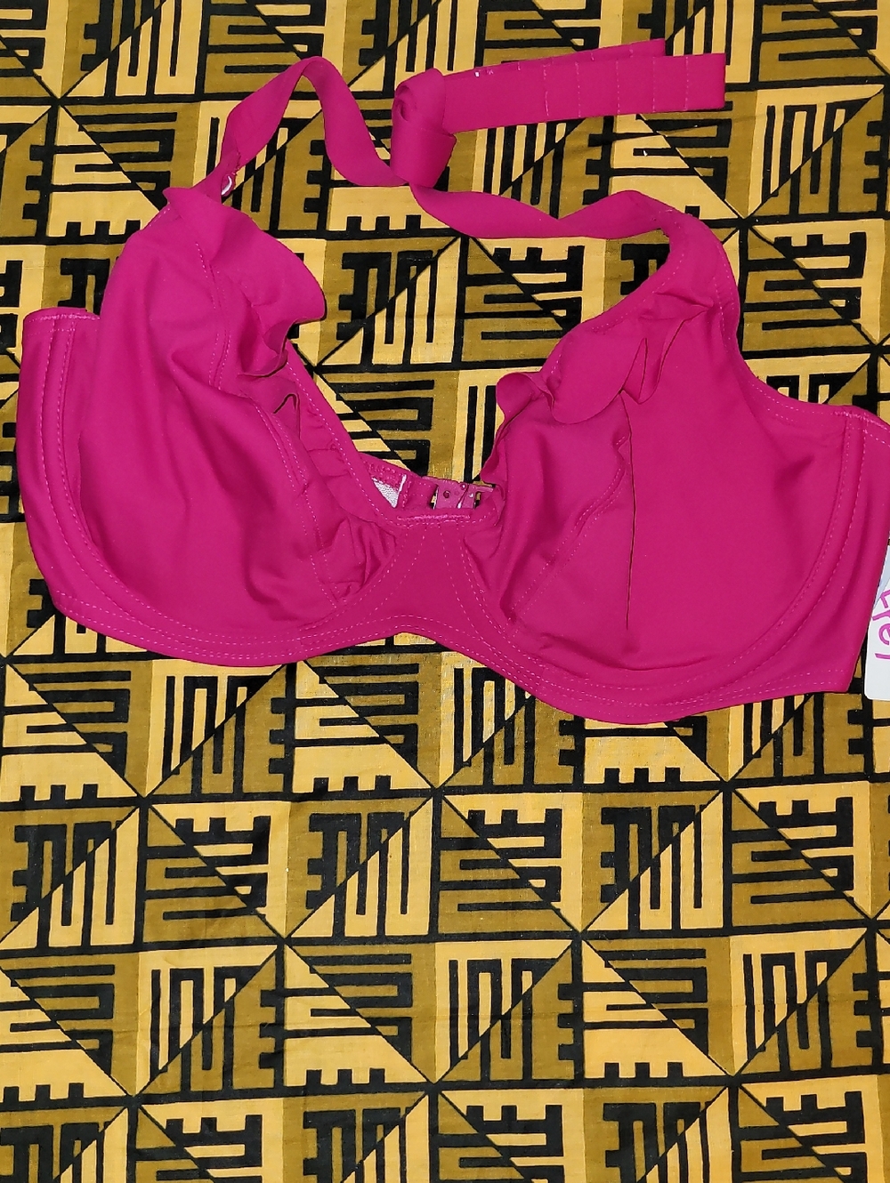 Freya Hot Pink Underwire Bikini Top with Tropical Floral Bikini Bottom - Picture 4 of 5
